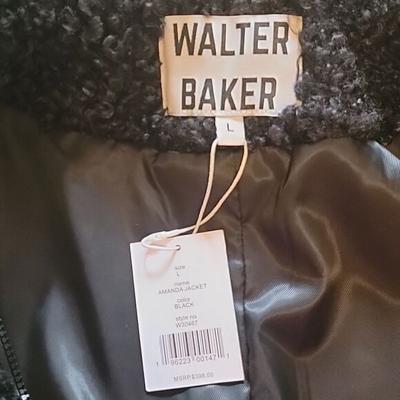 NWT Walter Baker Hooded Amanda Jacket in Black - Picture 8 of 11